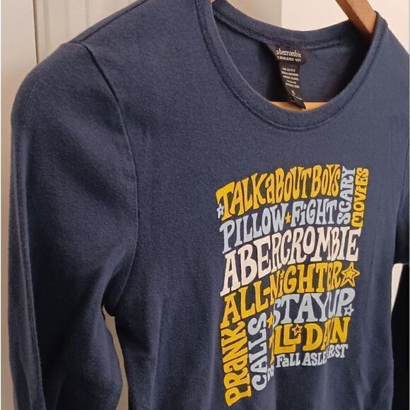 Abercrombie Vintage Long Sleeve T Shirt Talk About Boys XSMALL - Picture 4 of 6